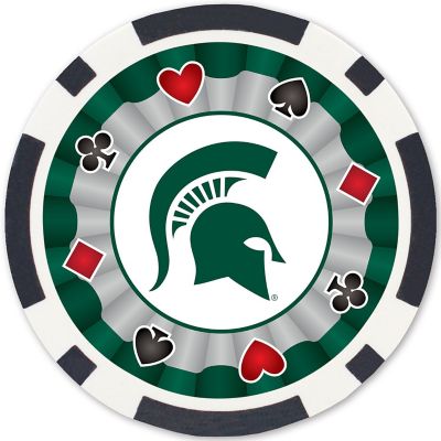 Michigan State Spartans 100 Piece Poker Chips Image 2