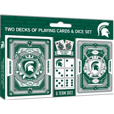 Michigan State Spartans NCAA 2-Pack Playing cards &amp; Dice set Image 1
