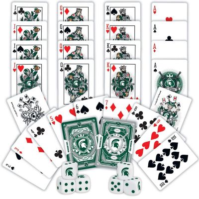 Michigan State Spartans NCAA 2-Pack Playing cards &amp; Dice set Image 2
