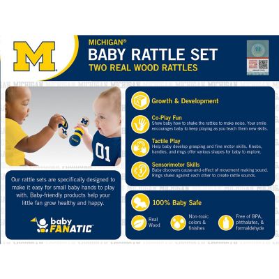 Michigan Wolverines - Baby Rattles 2-Pack Image 3
