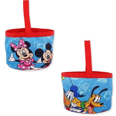 Mickey and Friends Collapsible Nylon Basket Bucket Toy Storage Tote Bag (One Size, Blue) Image 2