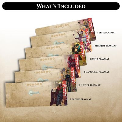 Middara: Adventurer Playmats Pack 2 - Set of 6 Neoprene RPG Character Playmats Image 1