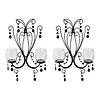 Midnight Elegance Candle Wall Sconces 15" Tall Image 1