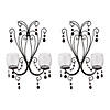 Midnight Elegance Candle Wall Sconces 15" Tall Image 1