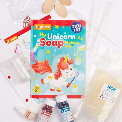 Mighty Mojo Explore STEM My Unicorn-Themed Lab Make Soap DIY Science Kit Image 1