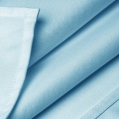 Mill & Thread 60" x 126" Rectangular Wedding Banquet Polyester Fabric Tablecloth - Baby Blue Image 1