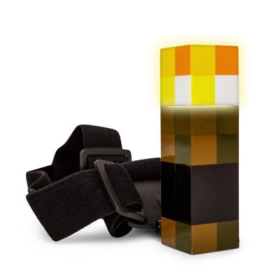 Minecraft Brownstone Torch Headlamp Light With Adjustable Headband Image 1