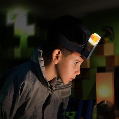 Minecraft Brownstone Torch Headlamp Light With Adjustable Headband Image 3