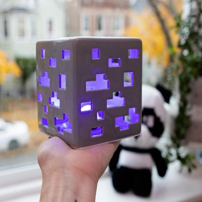 Minecraft Ceramic Ore Block LED Mood Light  6 Inches Tall Image 3