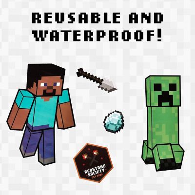 Minecraft Characters Removable Vinyl Stickers  4 Sheets, 19 Decals Image 2