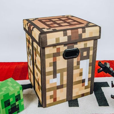 Minecraft Crafting Table Storage Bin Cube Organizer with Lid  15 Inches Image 2