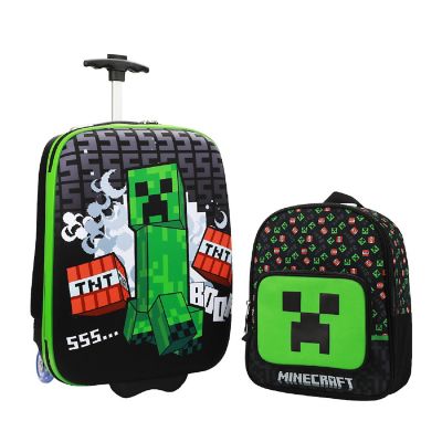 Minecraft Creeper 2-Pack Carry On Luggage Set Image 1
