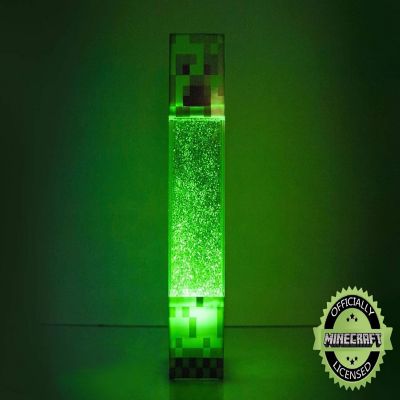 Minecraft Creeper Glitter Motion Light  12-Inch Fun Mood Light LED Lamp Image 1