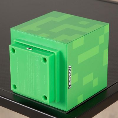 Minecraft Creeper Led Night Lamp - 4&amp;#8221; Green Pixel Light, Usb, 10-Hour Glow Image 2