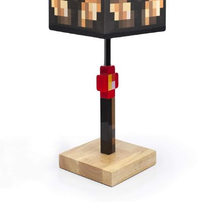 Minecraft Glowstone 14 Inch Corded Desk LED Bedside Night Light Lamp for Gamers Image 2