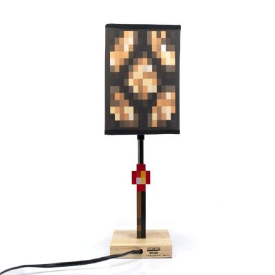 Minecraft Glowstone 14 Inch Corded Desk LED Bedside Night Light Lamp for Gamers Image 3
