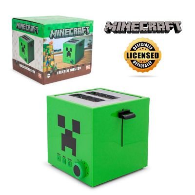 Minecraft Green Creeper 2-Slice Toaster With Imprint Feature Image 1