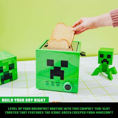 Minecraft Green Creeper 2-Slice Toaster With Imprint Feature Image 2