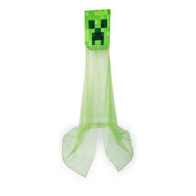 Minecraft Green Creeper Kids Bed Canopy, Hanging Curtain Netting Image 1
