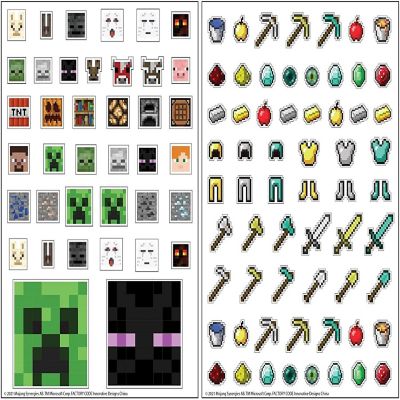Minecraft Kids Coloring Art Set  Stickers & Stampers Image 1