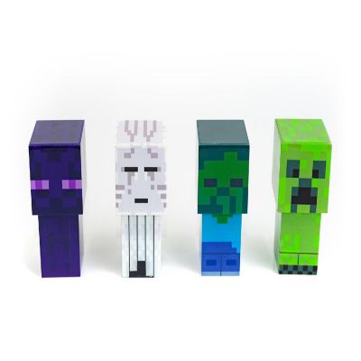 Minecraft Mini Mob 4-Piece Figure Mood Light Set  Battery Operated Image 1