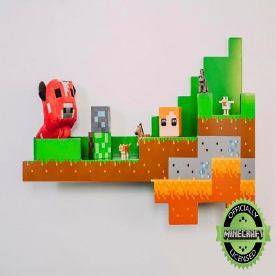 Minecraft Overworld Wall Shelf  2 Feet Long  Holds 15 Pounds Image 3