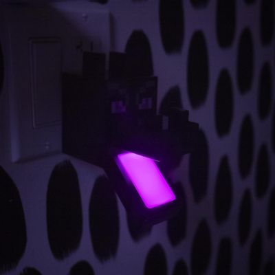 Minecraft Purple Ender Dragon Plug-In Nightlight with Auto Dusk to Dawn Sensor Image 1