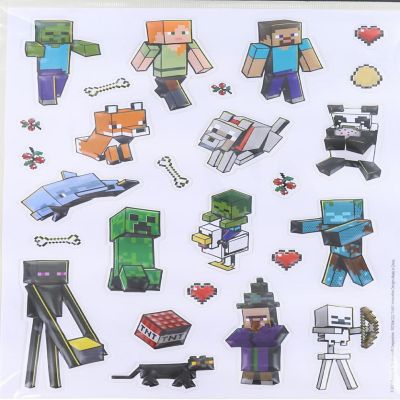 Minecraft Raised 3D Stickers  One Sheet Image 2