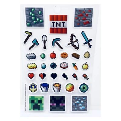 Minecraft Sticker Book 4 Sheets Over 300 Stickers | Oriental Trading