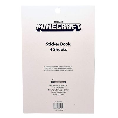Minecraft Sticker Book 4 Sheets Over 300 Stickers | Oriental Trading