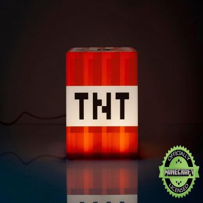 Minecraft TNT Block 6 Inch USB LED Cool Night Light Cube Toy for Kids & Gamers Image 1