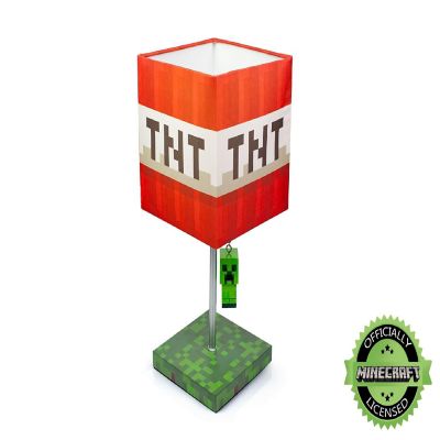 Minecraft TNT Block Desk Lamp with 3D Creeper Puller  14-Inch LED Lamp Light Image 2