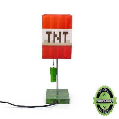 Minecraft TNT Block Desk Lamp with 3D Creeper Puller  14-Inch LED Lamp Light Image 3
