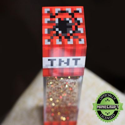 Minecraft TNT Block LED Glitter Motion Lamp  12 Inches Image 3