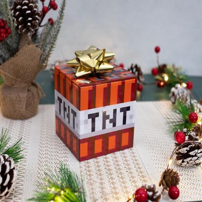 Minecraft TNT Tin Storage Box Cube Organizer with Lid  4 Inches Image 2
