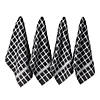 Mineral Gray Solid Windowpane Terry Dishtowel 4 Piece Image 1