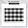 Mineral Gray Textured Twill Weave Placemat 6 Piece Image 1