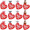 Mini Barnyard Bubble Bottle Valentine Exchanges with Card for 12 Image 1