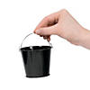 Mini Black Favor Pails - 12 Pc. Image 1