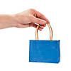 Mini Blue Kraft Paper Gift Bags - 12 Pc. Image 1