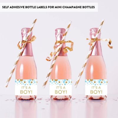Mini Champagne Baby Shower Its a Boy Blue Image 2
