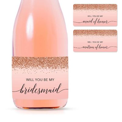 Mini Champagne Bridesmaid Proposal Rose Image 1
