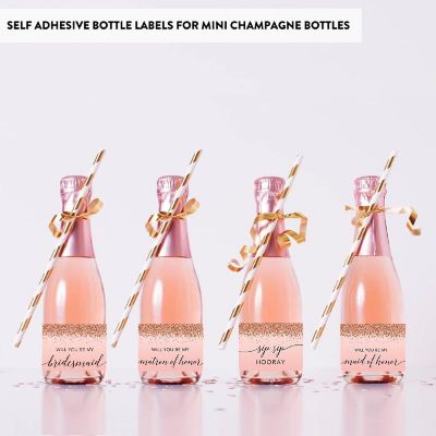 Mini Champagne Bridesmaid Proposal Rose Image 2