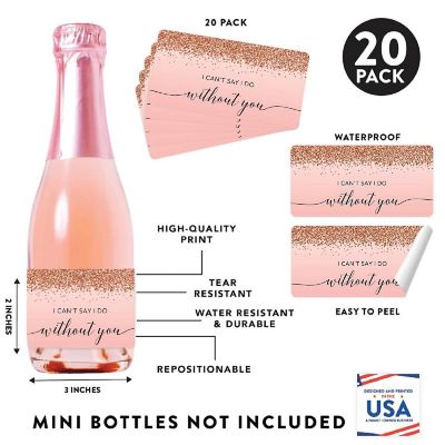 Mini Champagne Cant Say I Do Rose Image 1