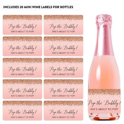 Mini Champagne Pop Bubbly Pink Rose Image 3