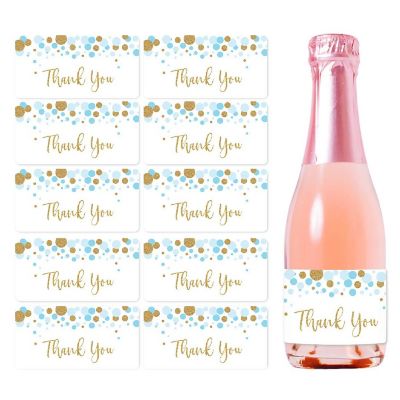 Mini Champagne Thank You Blue Confetti Image 3