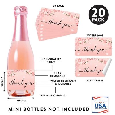 Mini Champagne Thank You Cherry Blossom Image 1