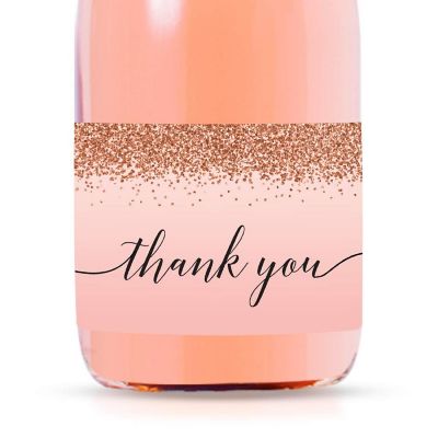 Mini Champagne Thank You Rose Gold Image 1