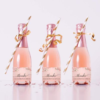 Mini Champagne Thanks Cherry Blossom Image 1