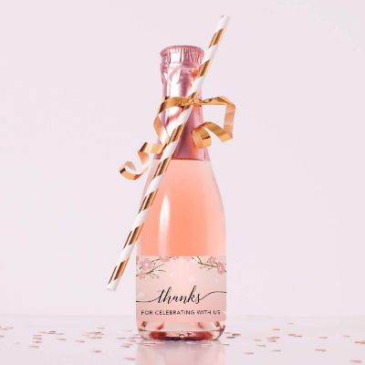 Mini Champagne Thanks Cherry Blossom Image 2
